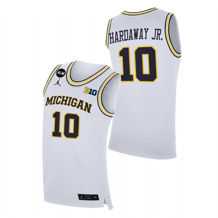 Michigan Wolverines Tim Hardaway Jr. 1 White College BLM NCAA Jersey Men's