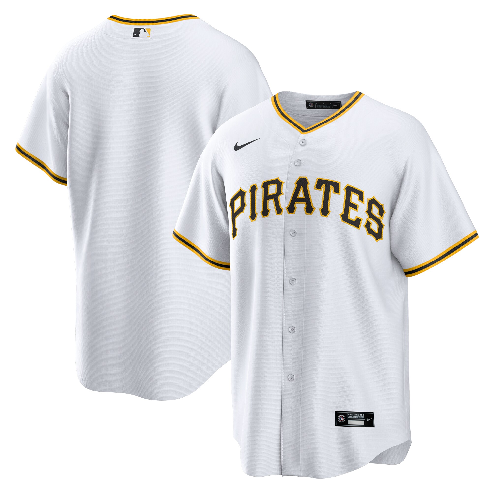 Pittsburgh Pirates White Home Team MLB Jersey Men's
