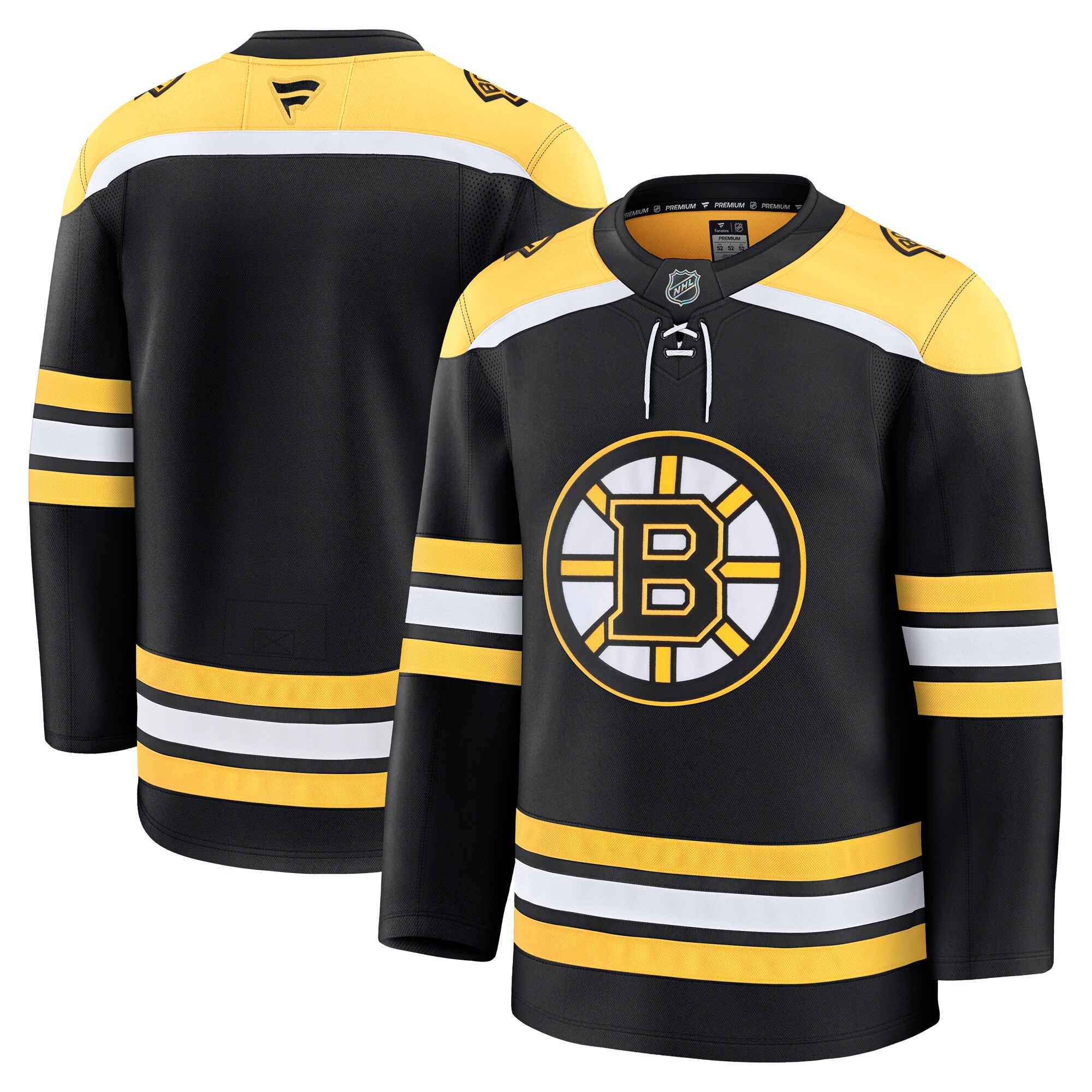 Boston Bruins Black Home Premium NHL Jersey Men's