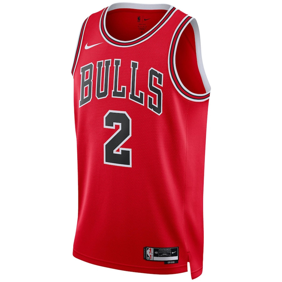 Lonzo Ball 2 Chicago Bulls Unisex Swingman Icon Edition Red NBA Jersey Unisex