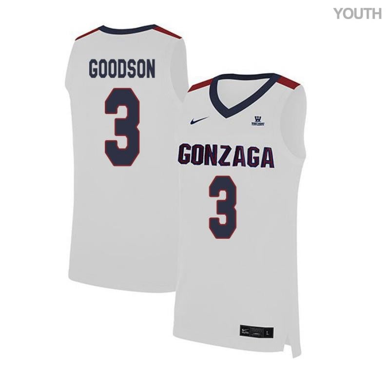 3 Demetri Goodso White Elite Gonzaga Bulldogs NCAA Jersey Youth