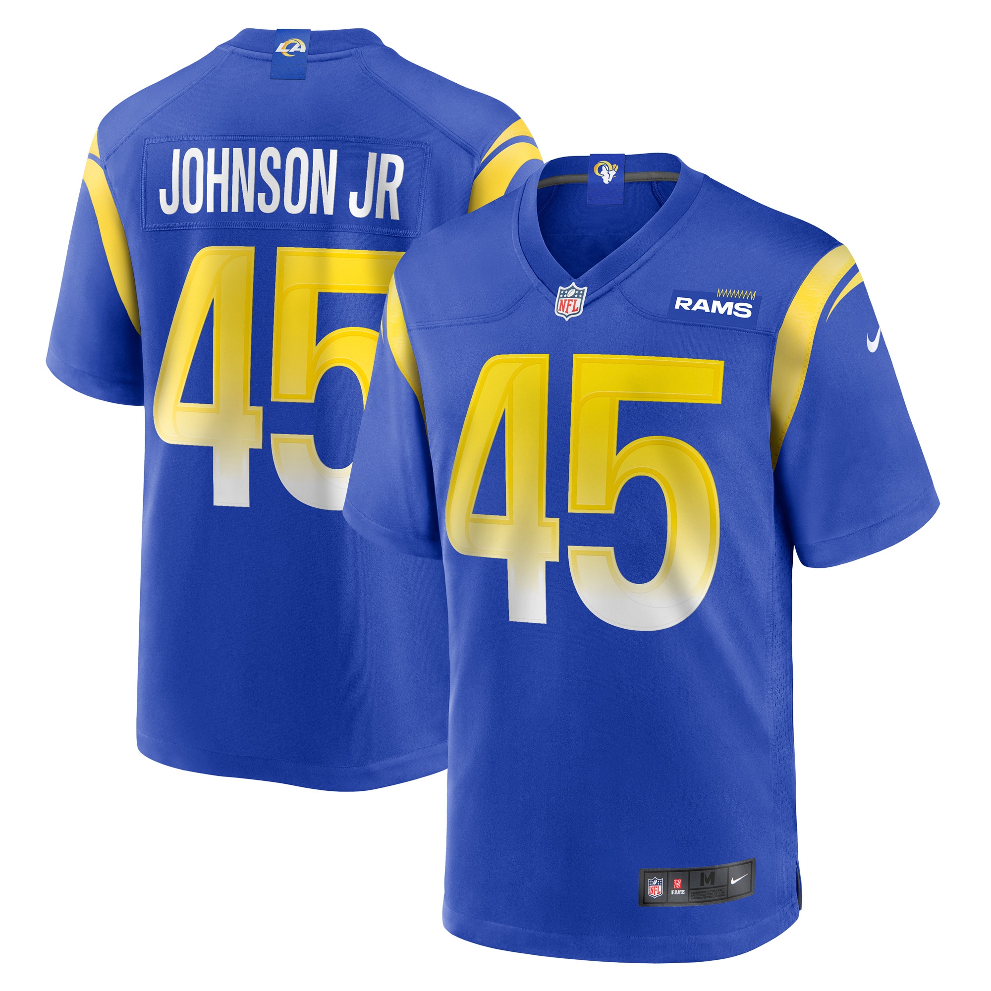 Los Angeles Rams Neal Johnson Jr Royal Game NFL Jersey Men's