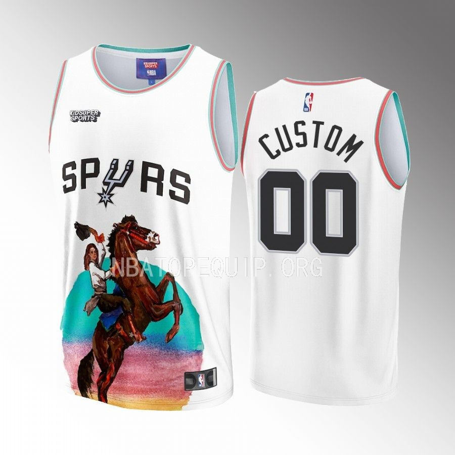 Custom San Antonio Spurs KidSuper Studio Unisex Hometown NBA Jersey Unisex