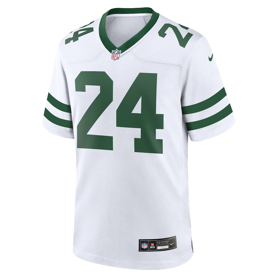 Darrelle Revis 24 New York Jets Game Retired Player White NFL Jersey Men's