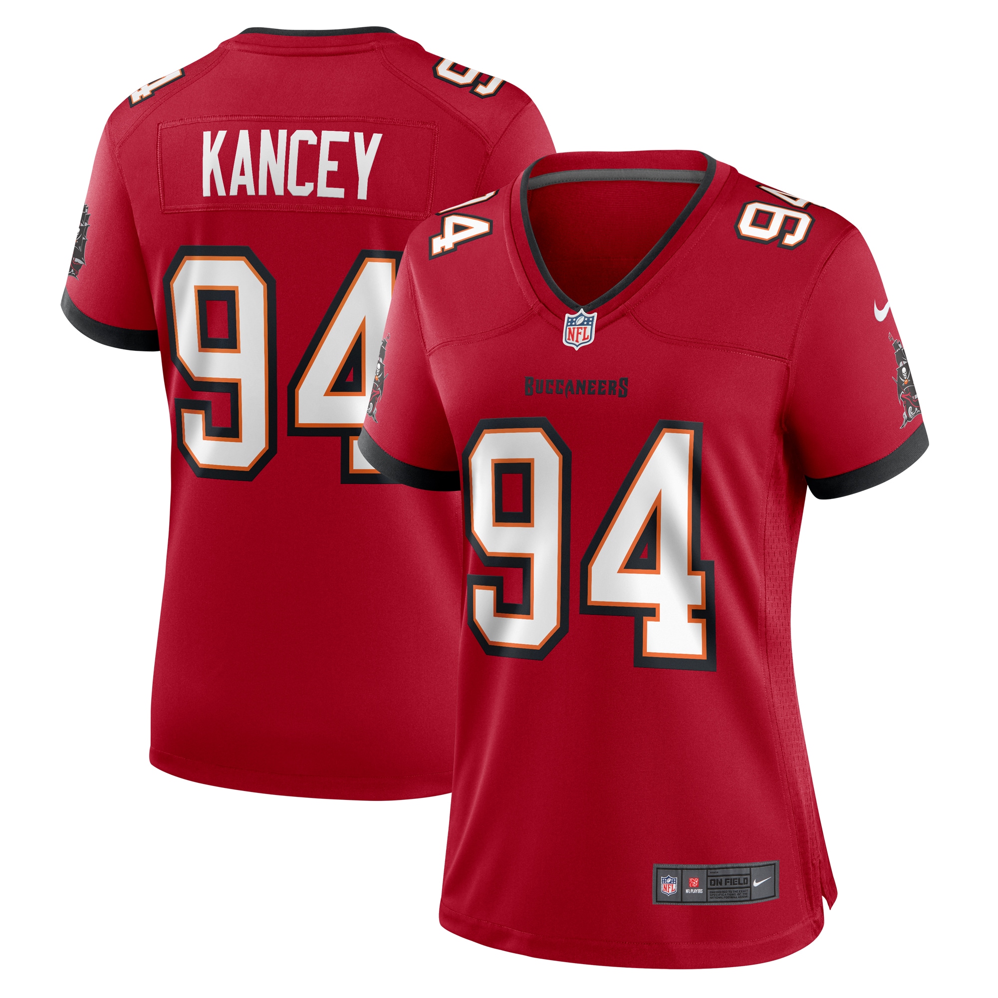 Tampa Bay Buccaneers Calijah Kancey Red Game NFL Jersey Women's
