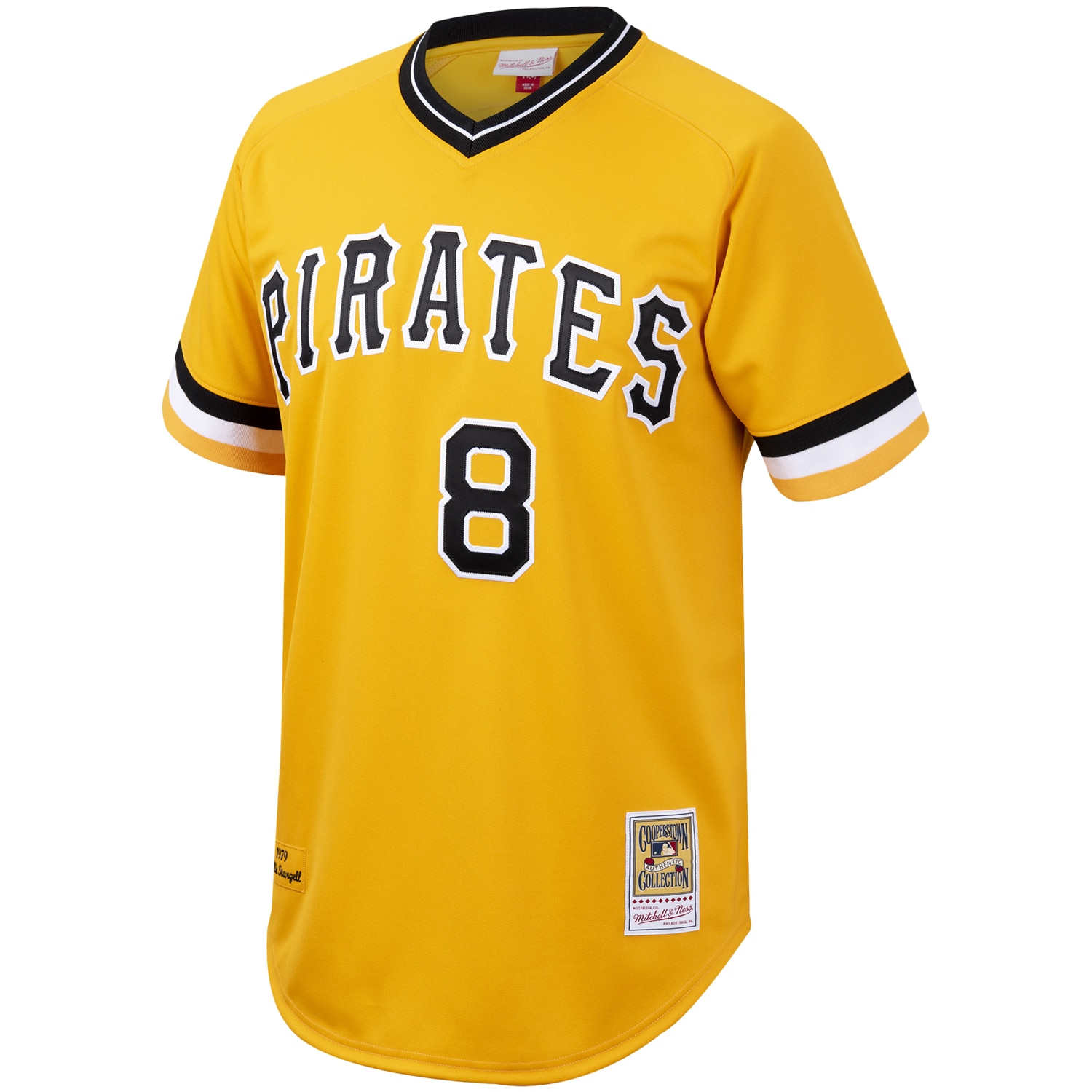 Willie Stargell Pittsburgh Pirates Mitchell Ness Cooperstown Collection Gold MLB Jersey Men's