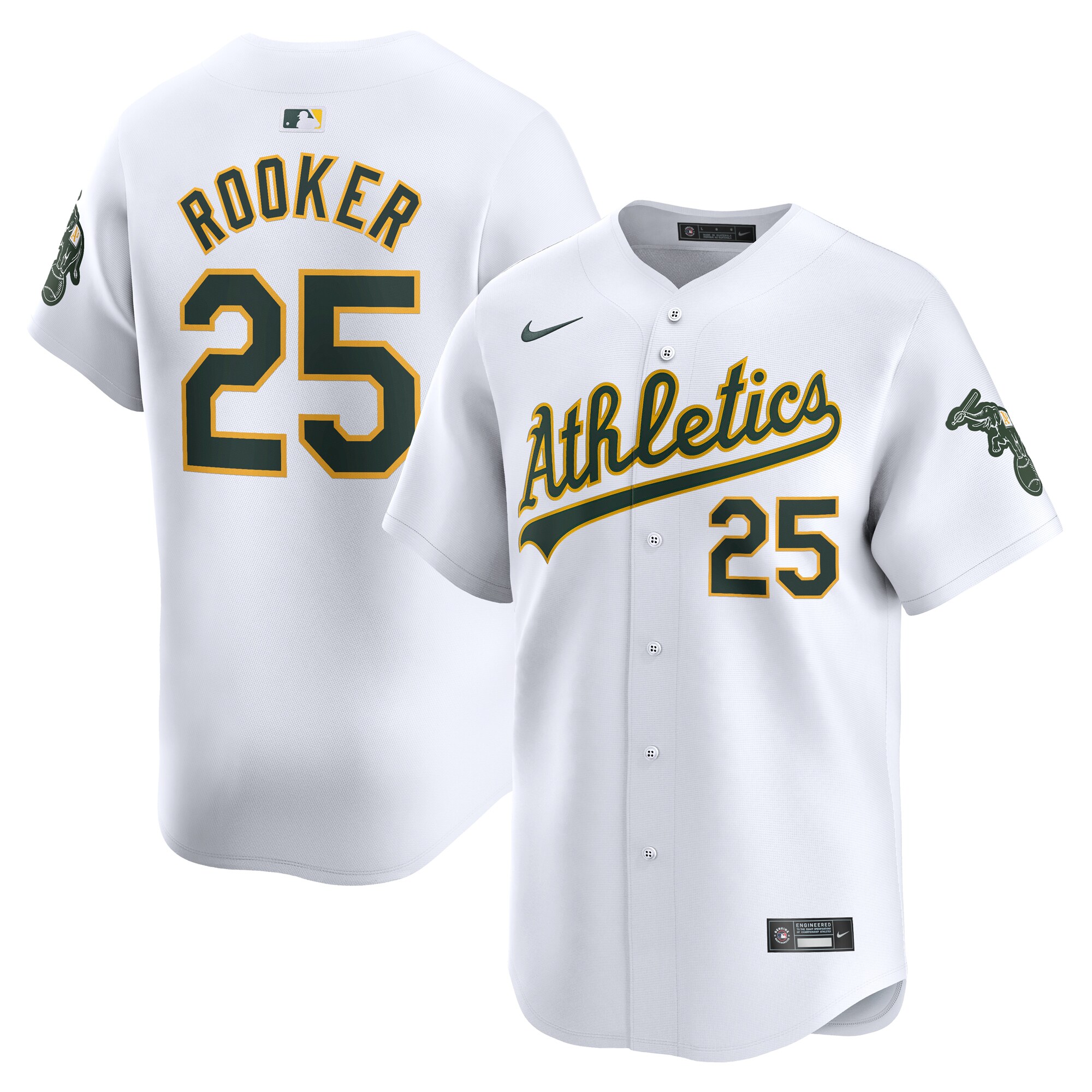 Oakland Athletics Brent Rooker White Home Limited Player MLB Jersey Men's