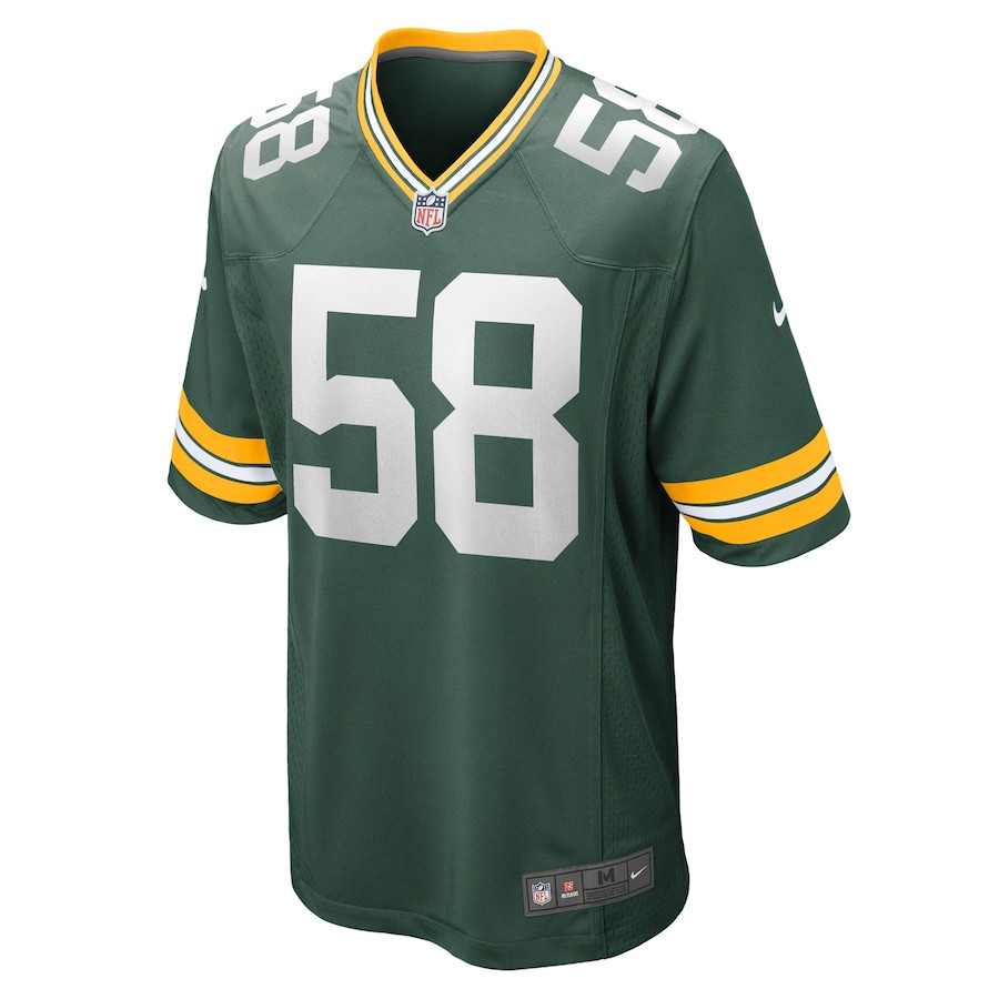 Isaiah McDuffie 58 Green Bay Packers Game Green NFL Jersey Men's