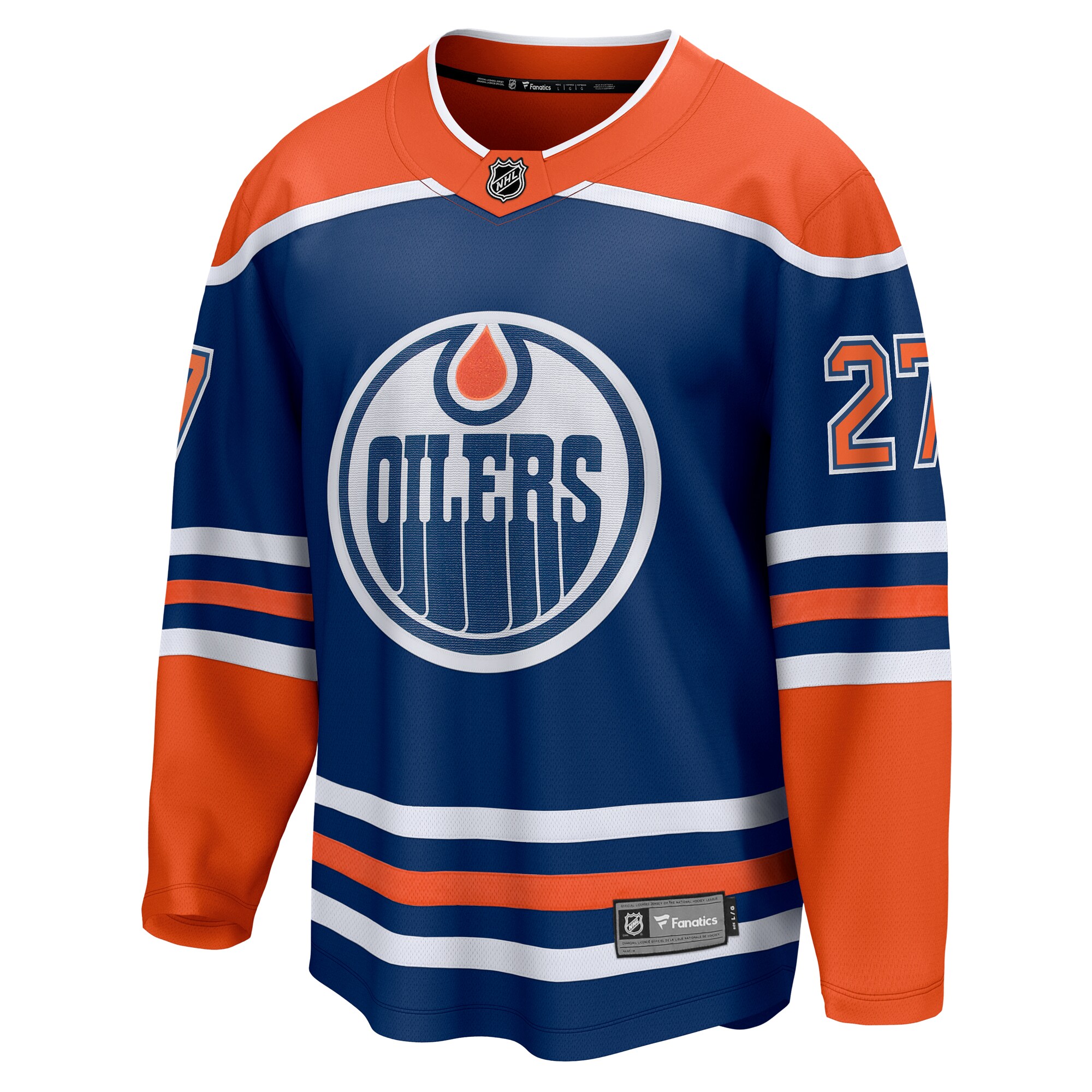 Edmonton Oilers Brett Kulak Royal Home Breakaway Player NHL Jersey Men's