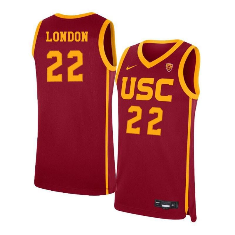 22 Drake London Red Elite USC Trojans NCAA Jersey Men's