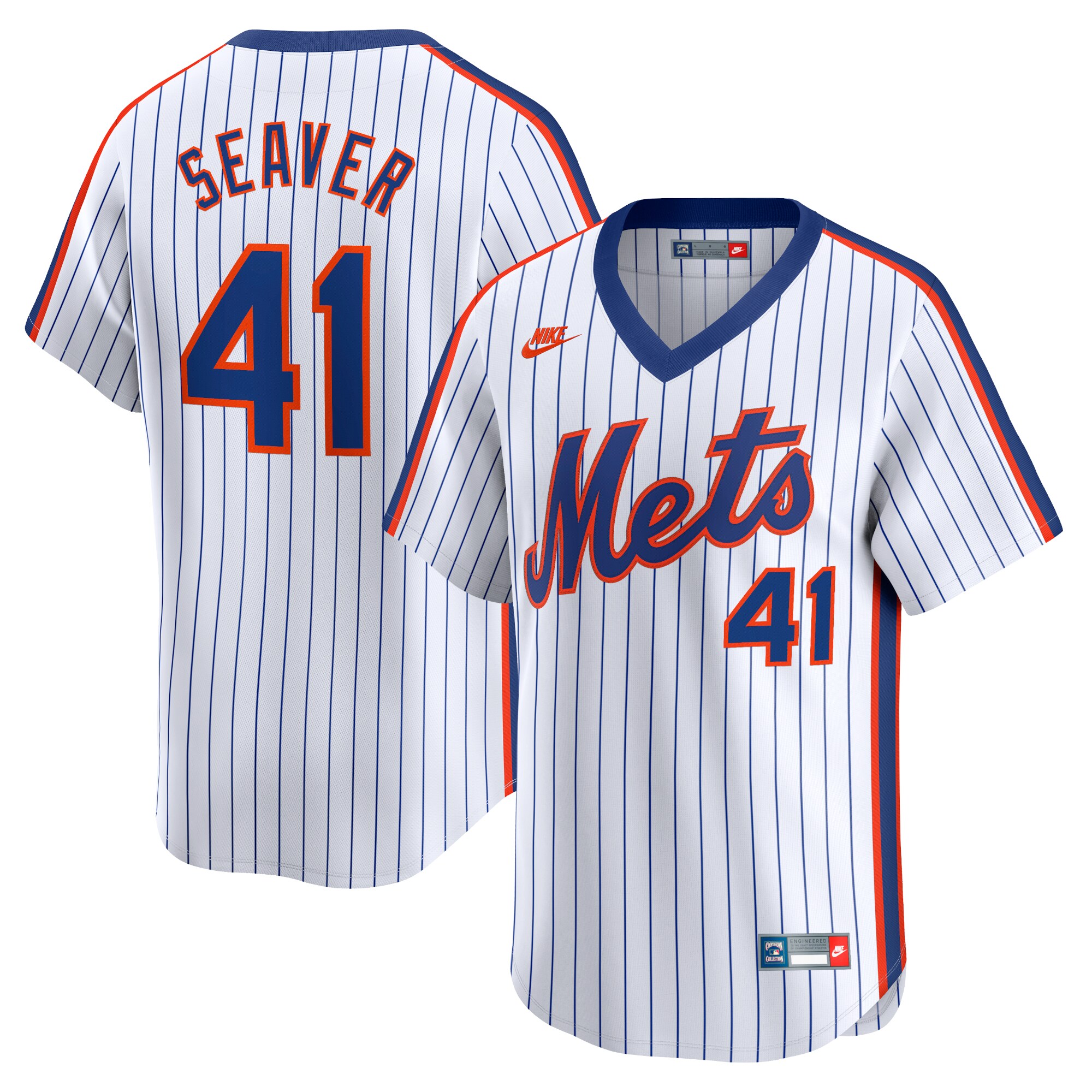 New York Mets Tom Seaver White Throwback Cooperstown Limited MLB Jersey Men's
