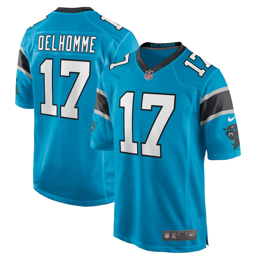Jake Delhomme 17 Carolina Panthers Retired Blue NFL Jersey Men's