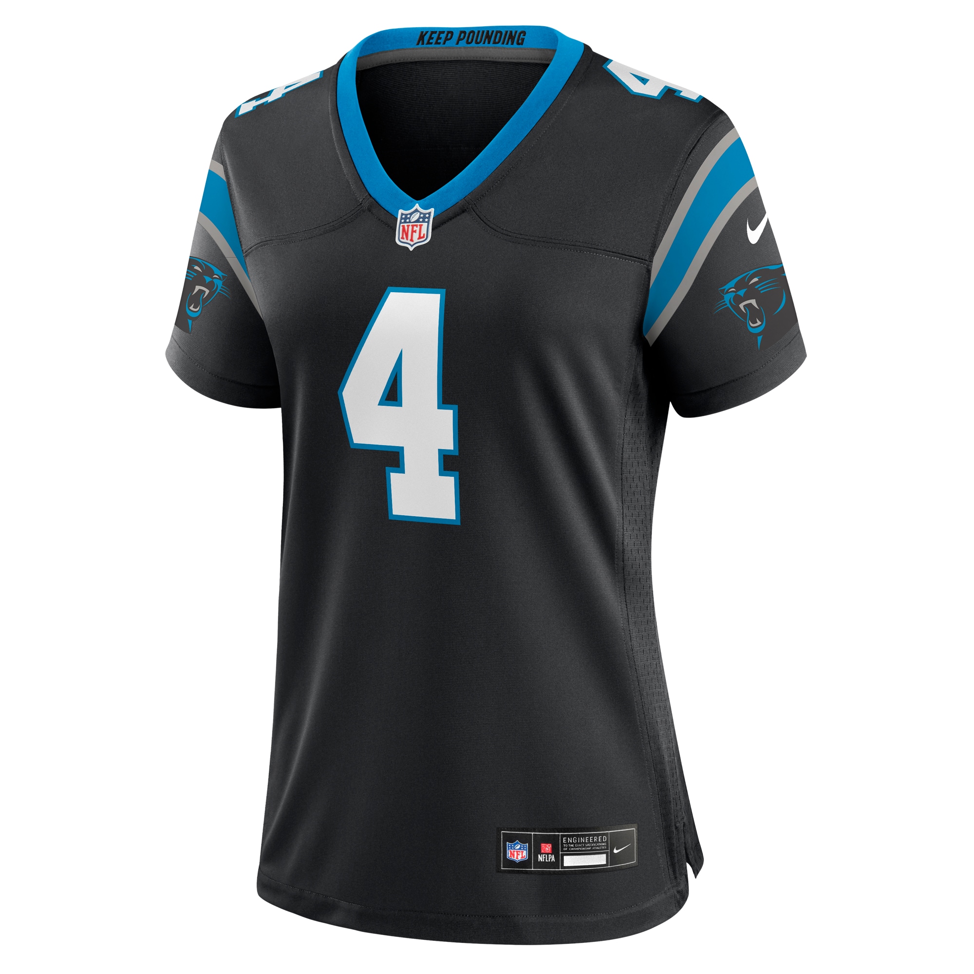 Carolina Panthers Eddy Pineiro Black Team Game NFL Jersey Women's