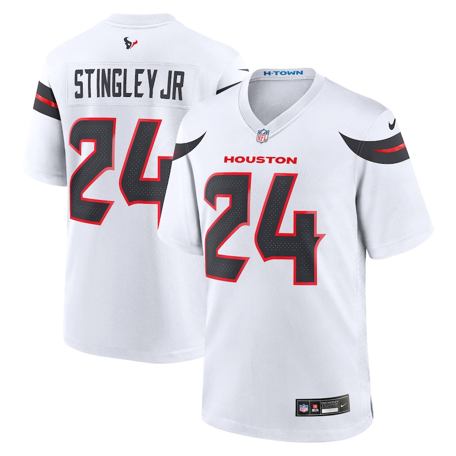 Derek Stingley Jr. 24 Houston Texans Game White NFL Jersey Men's
