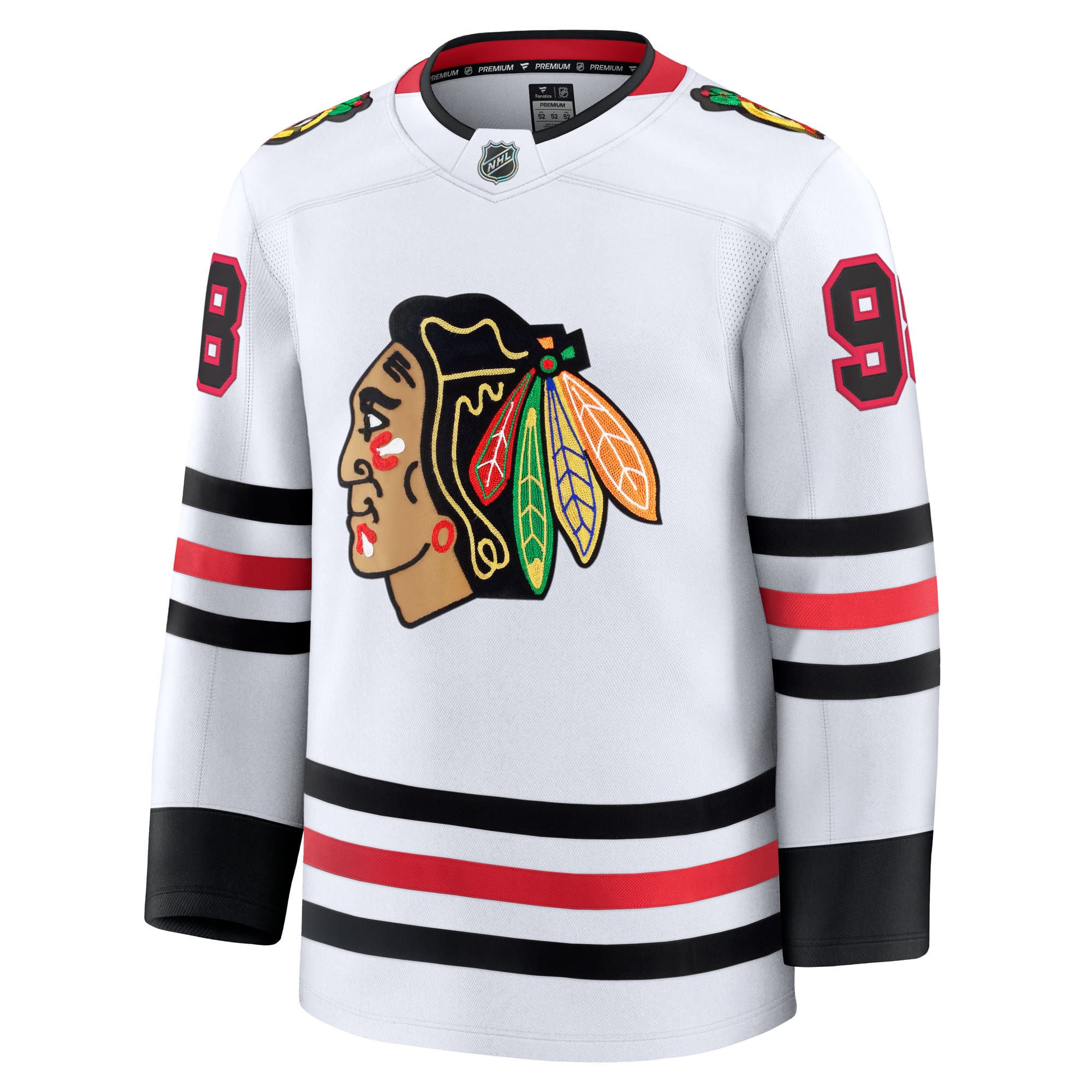 Chicago Blackhawks Connor Bedard White Away Premium NHL Jersey Men's