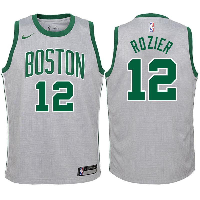 Boston Celtics 12 Terry Rozier Gray Swingman-City Edition NBA Jersey Youth