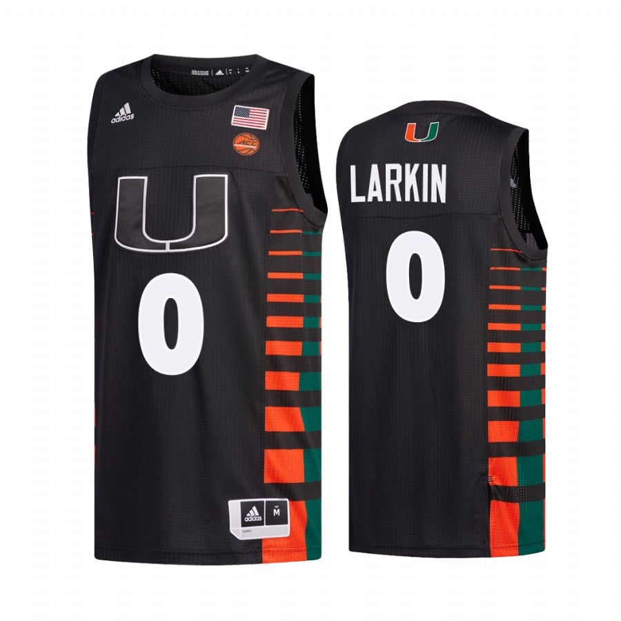 Miami Hurricanes Shane Larkin 0 College Black Uniform NCAA Jersey Men's