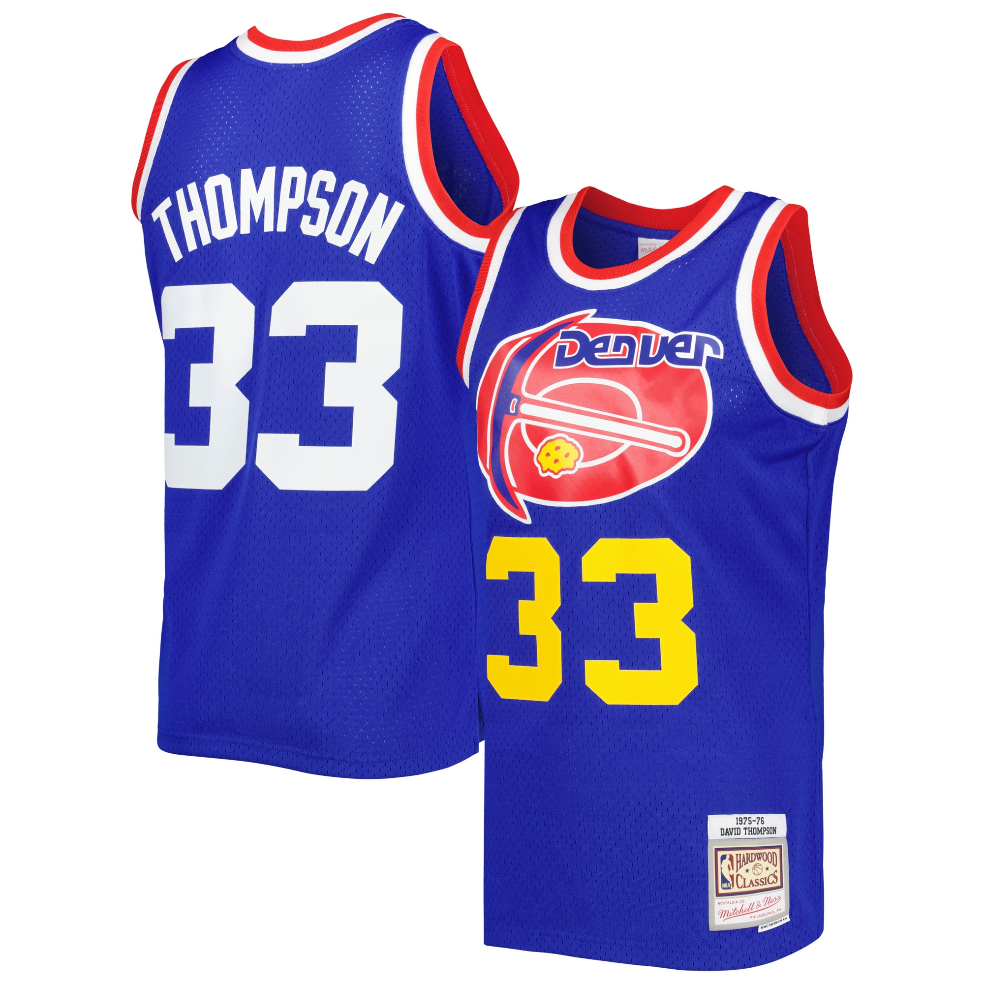 Mitchell Ness David Thompson Royal Royal Hardwood Classics 1975/76 Swingman NBA Jersey Men's