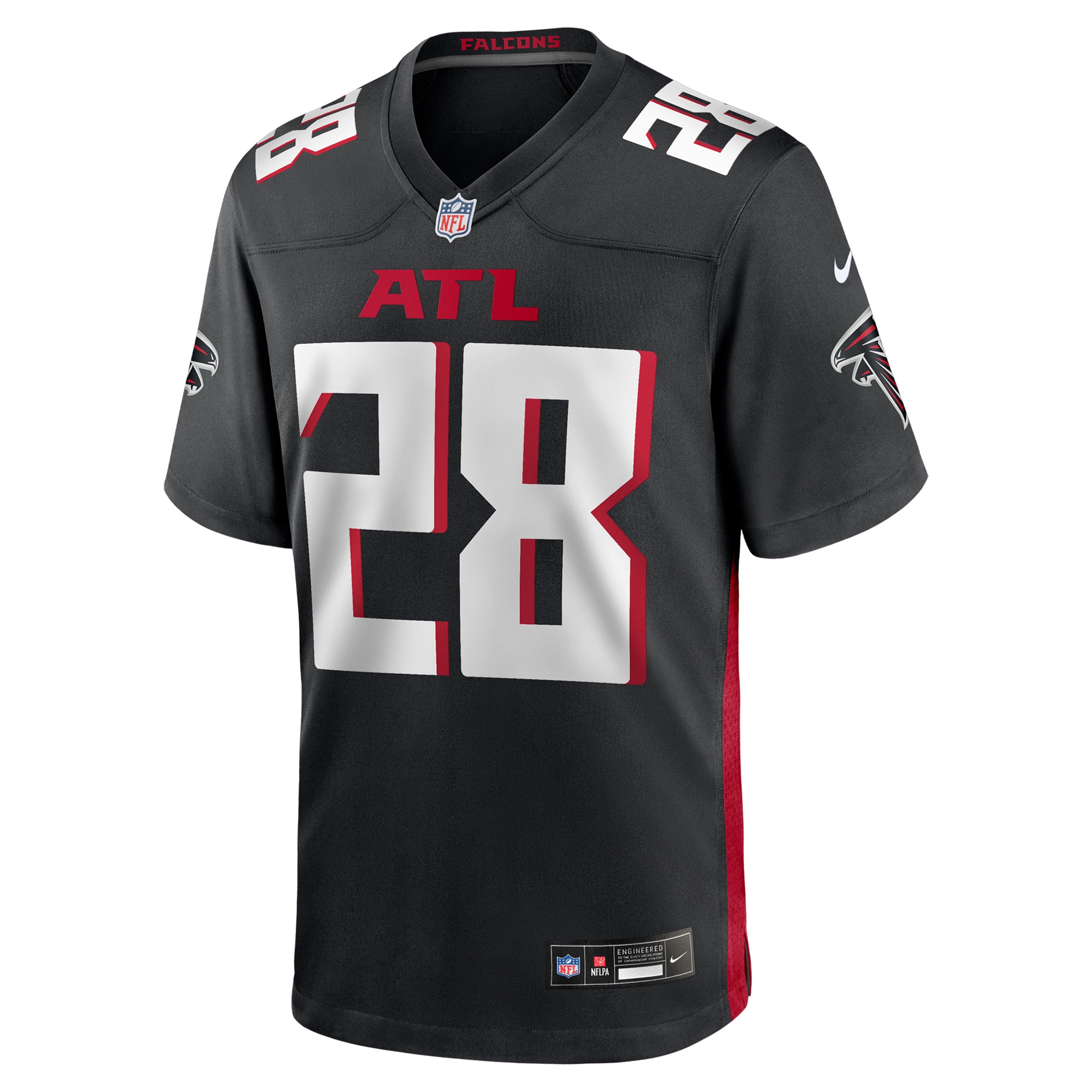 Atlanta Falcons Carlos Washington Jr. Black Team Game NFL Jersey Men's