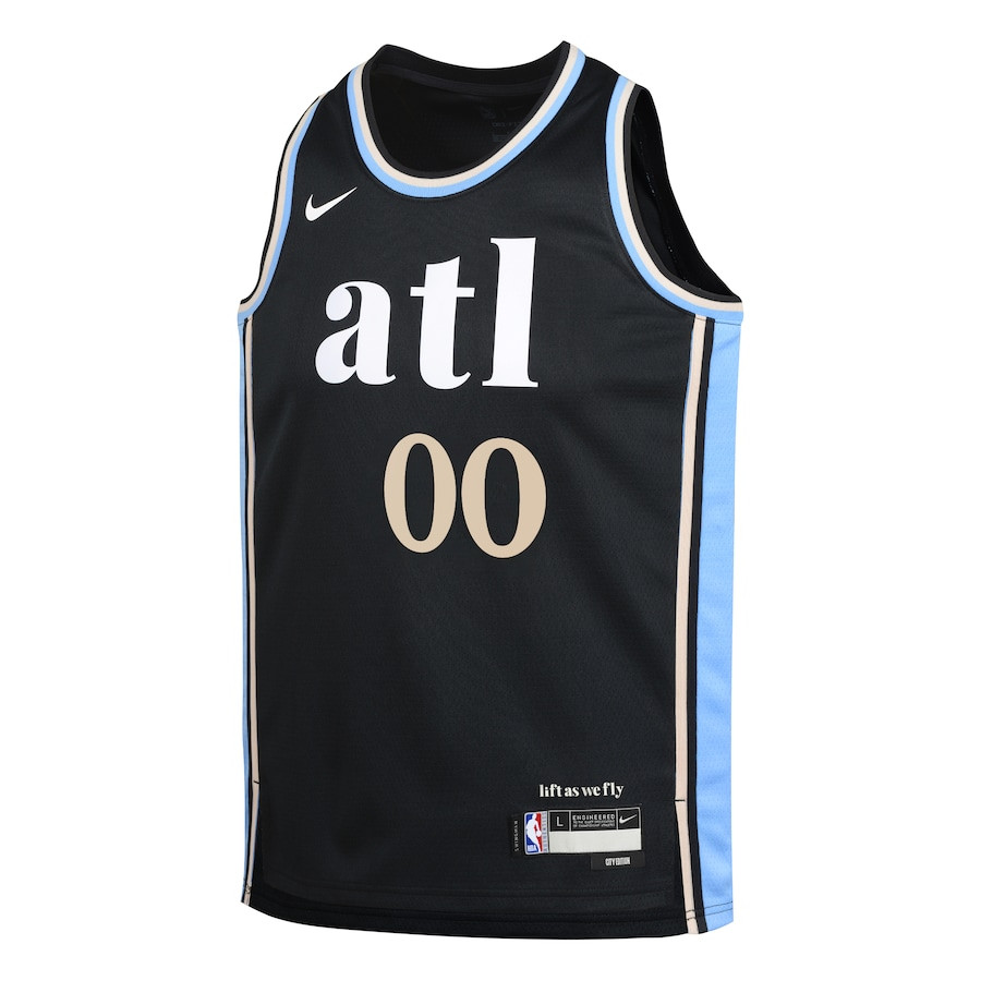 Atlanta Hawks 2023/24 City Edition Swingman Custom Black NBA Jersey Youth