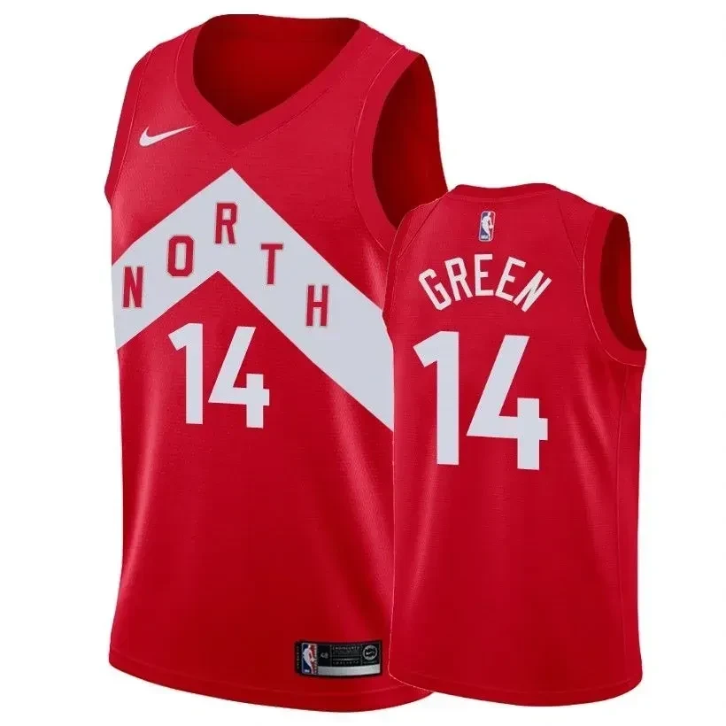 Raptors Danny Green 14 Earned Edition Red NBA Jersey Men's
