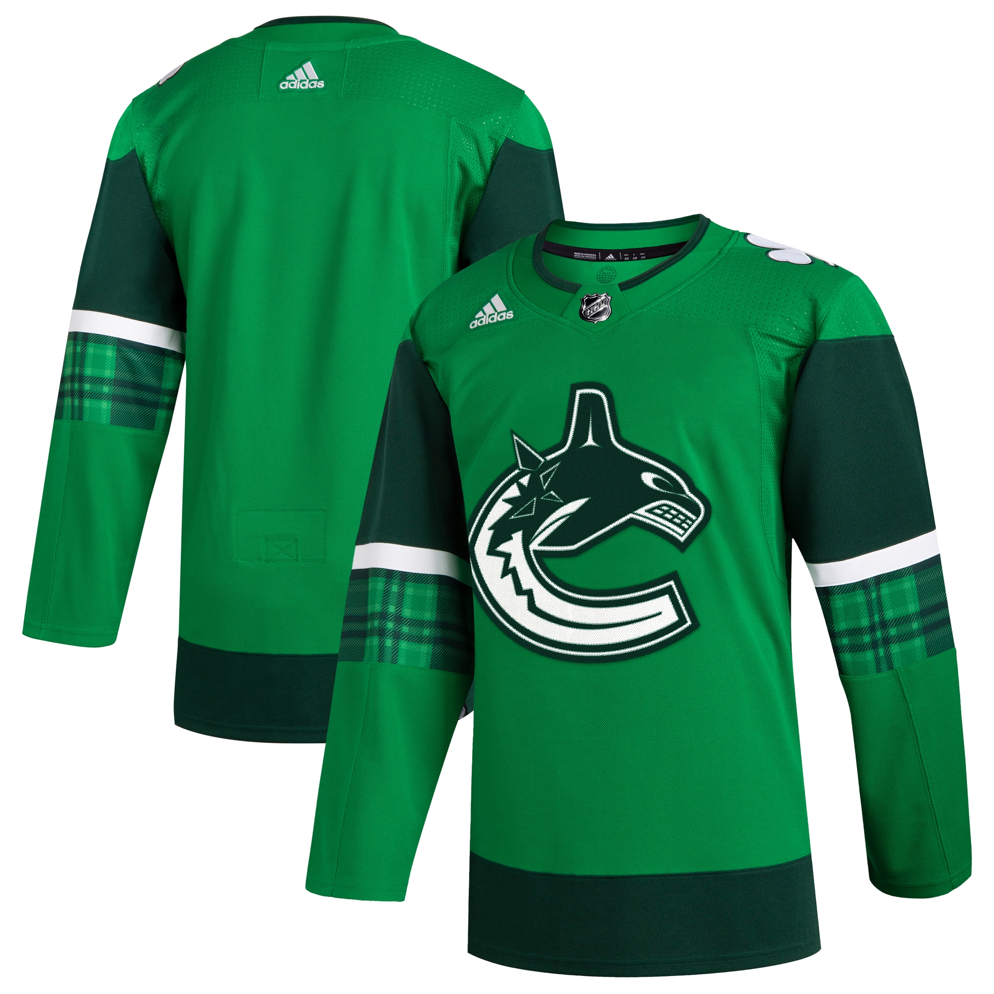 Vancouver Canucks Kelly Green 2023 St. Patrick's Day Primegreen NHL Jersey Men's