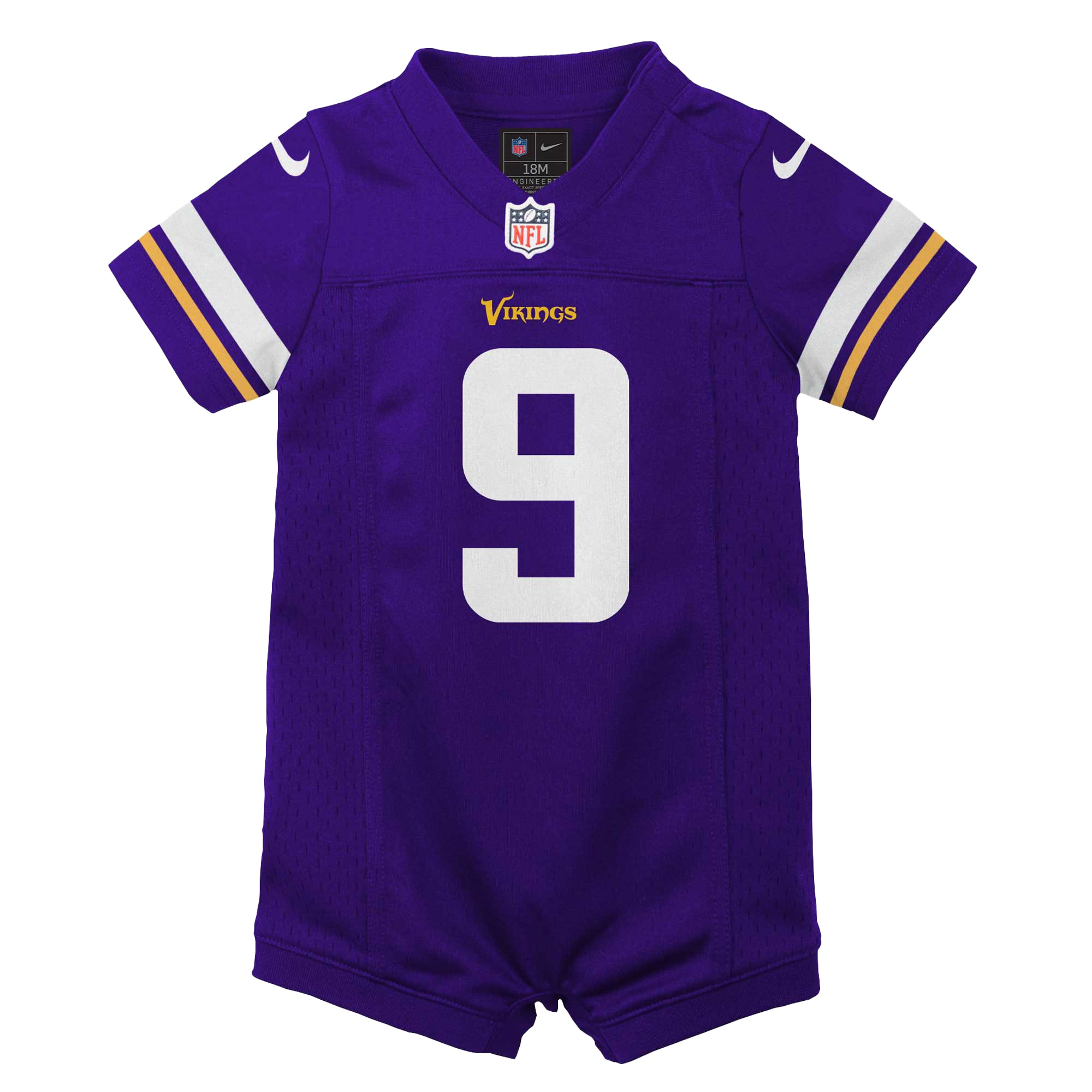 Newborn Infant Minnesota Vikings J.J. McCarthy Purple Romper Game NFL Jersey Men's