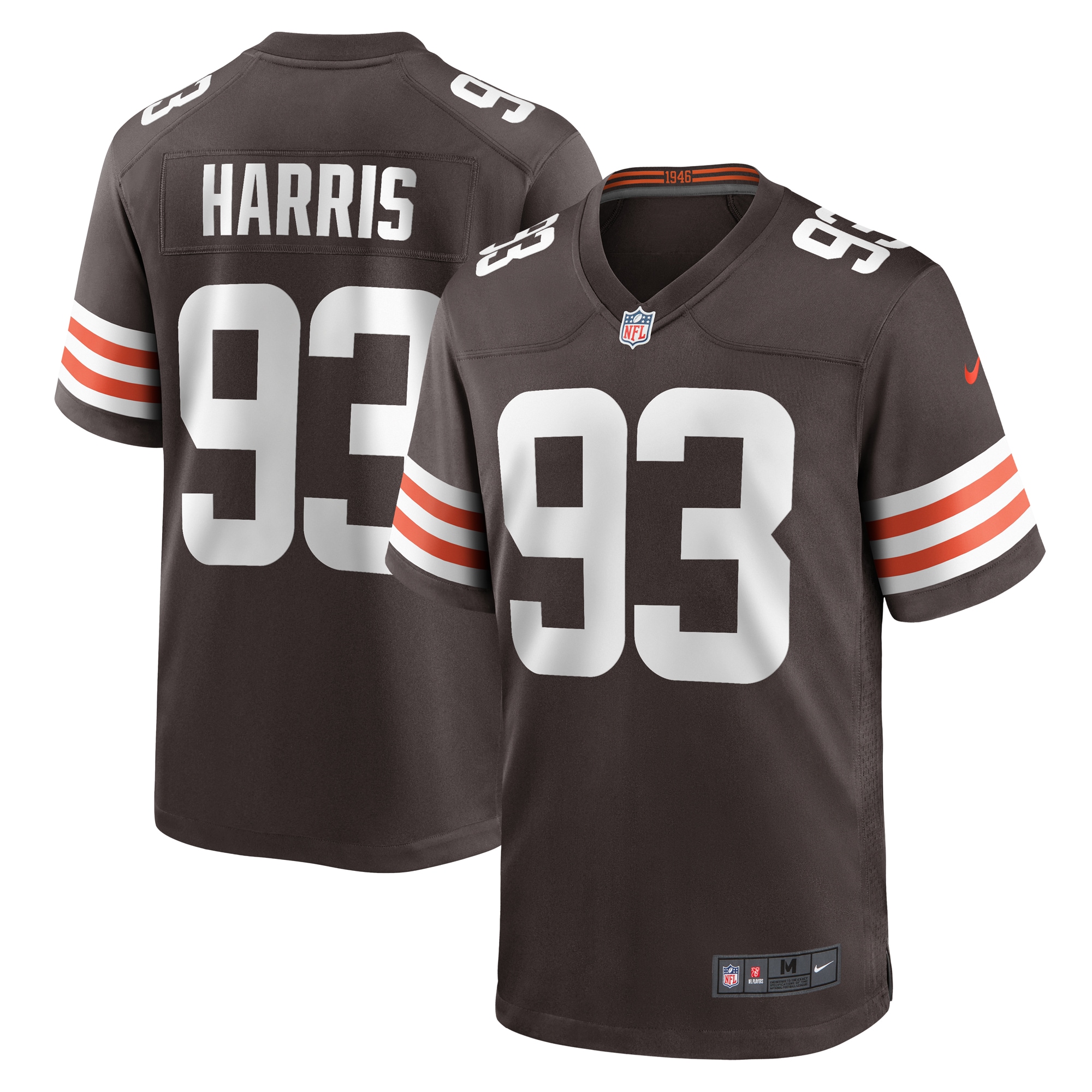 Cleveland Browns Shelby Harris Brown Team Game NFL Jersey Men's