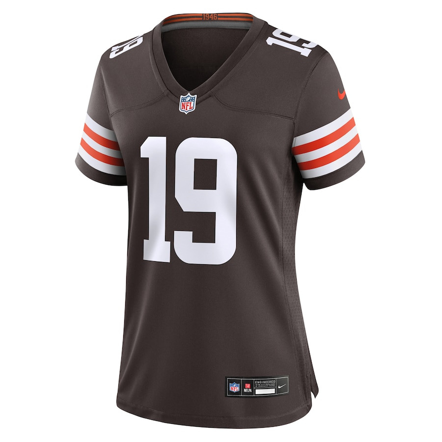 Cedric Tillman 19 Cleveland Browns Game Brown NFL Jersey Women's