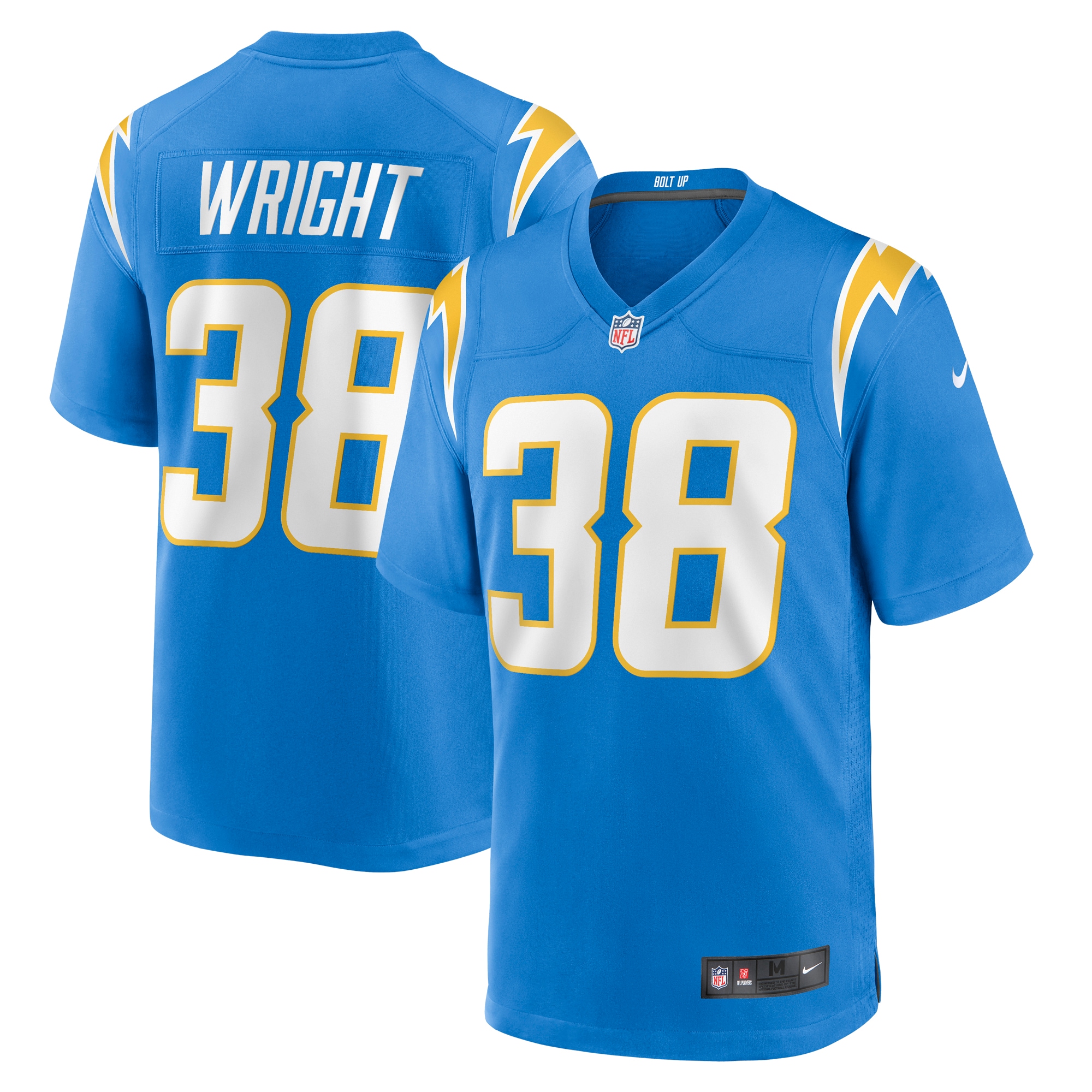 Los Angeles Chargers Milton Wright Powder Blue Game NFL Jersey Men's