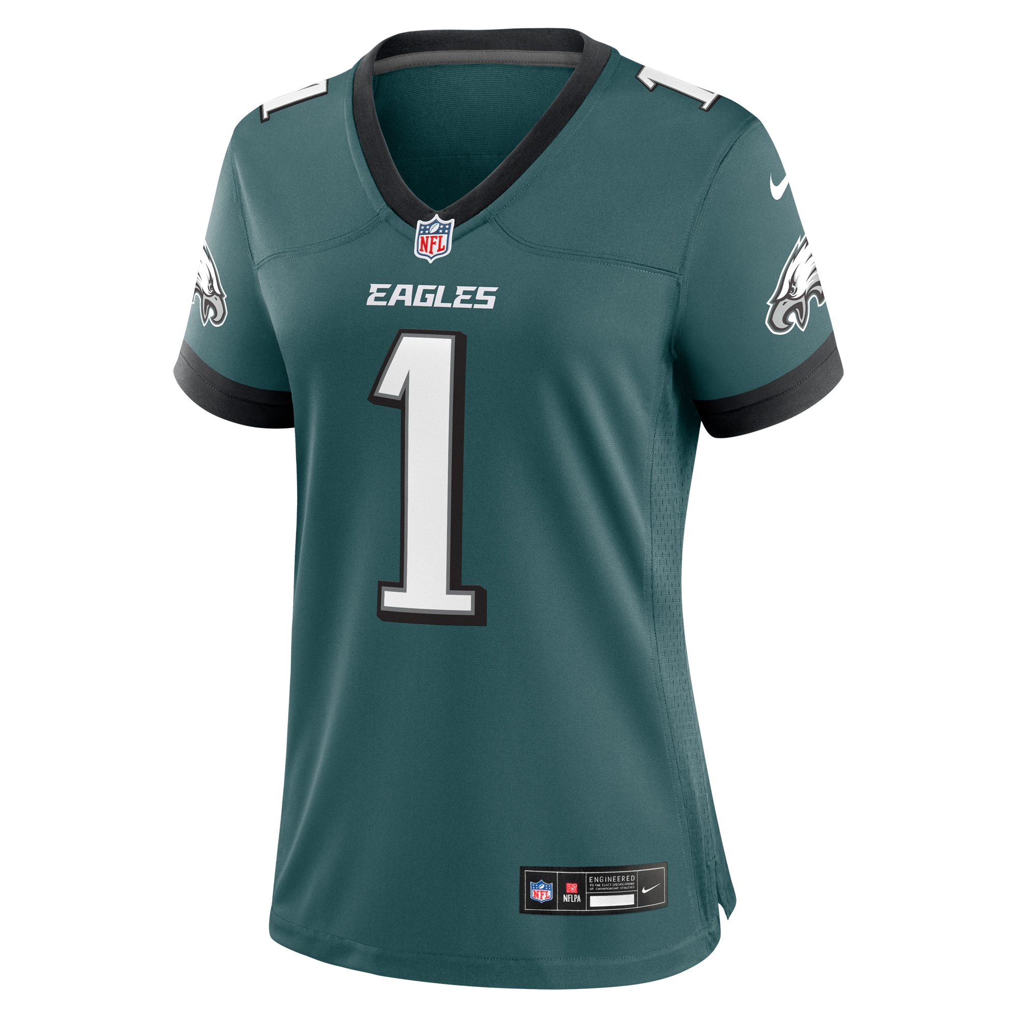 Philadelphia Eagles Midnight Green #1 Mom Game NFL Jersey Women's