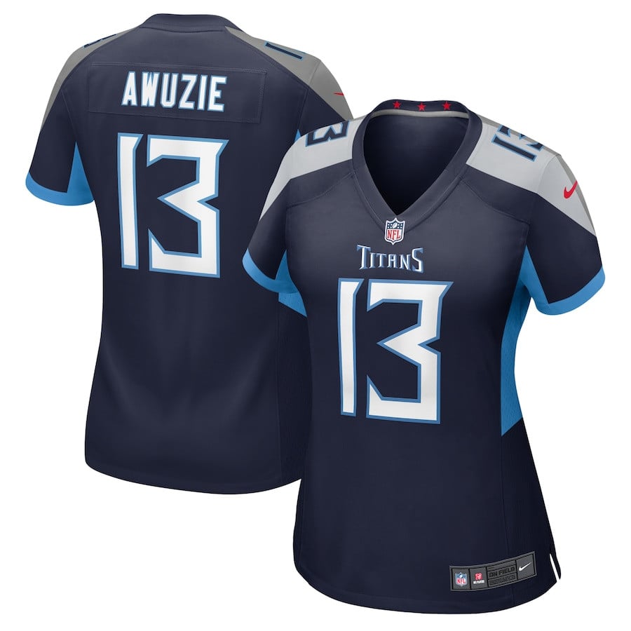 Chidobe Awuzie 13 Tennessee Titans Game Navy NFL Jersey Women's