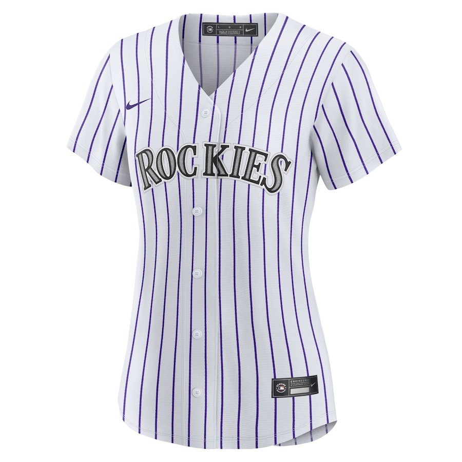 Charlie Blackmon 19 Colorado Rockies Home Player White MLB Jersey Women's