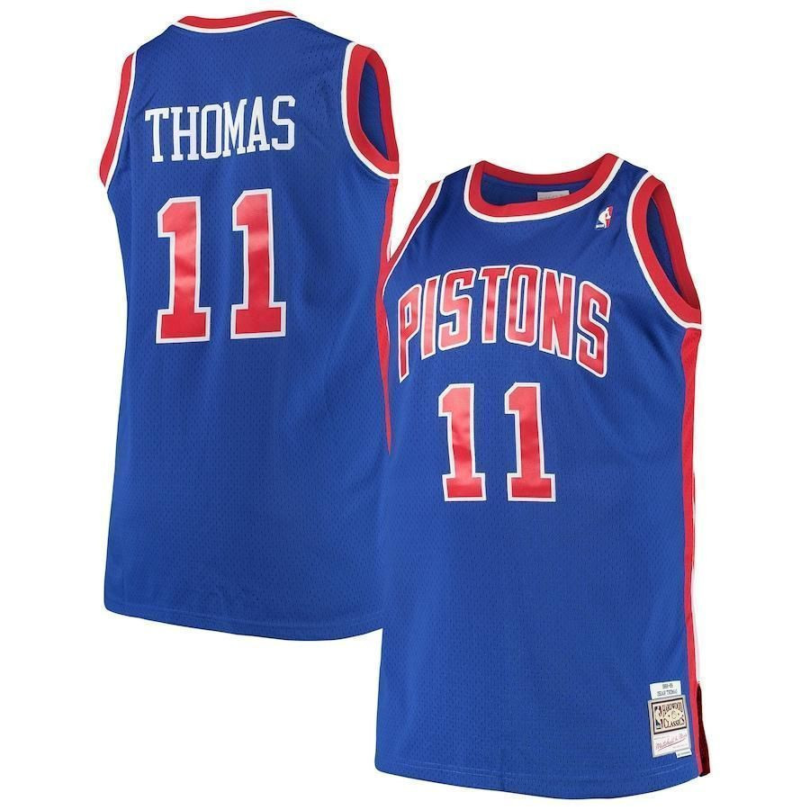 Isaiah Thomas Detroit Pistons Mitchell Ness Big Tall Hardwood Classics Royal NBA Jersey Men's