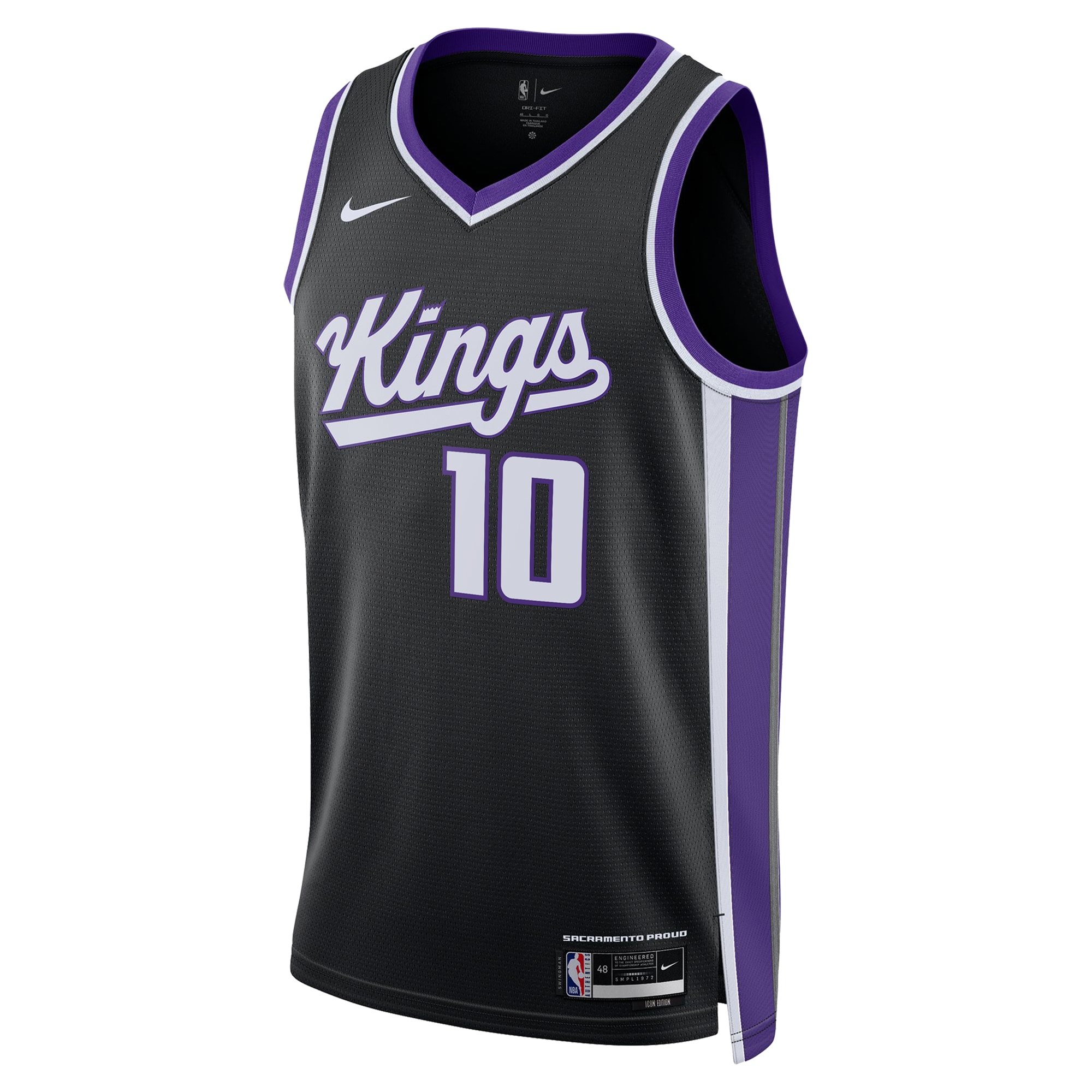Sacramento Kings Icon Edition Swingman Black DeMar DeRoza Unisex NBA Jersey Unisex