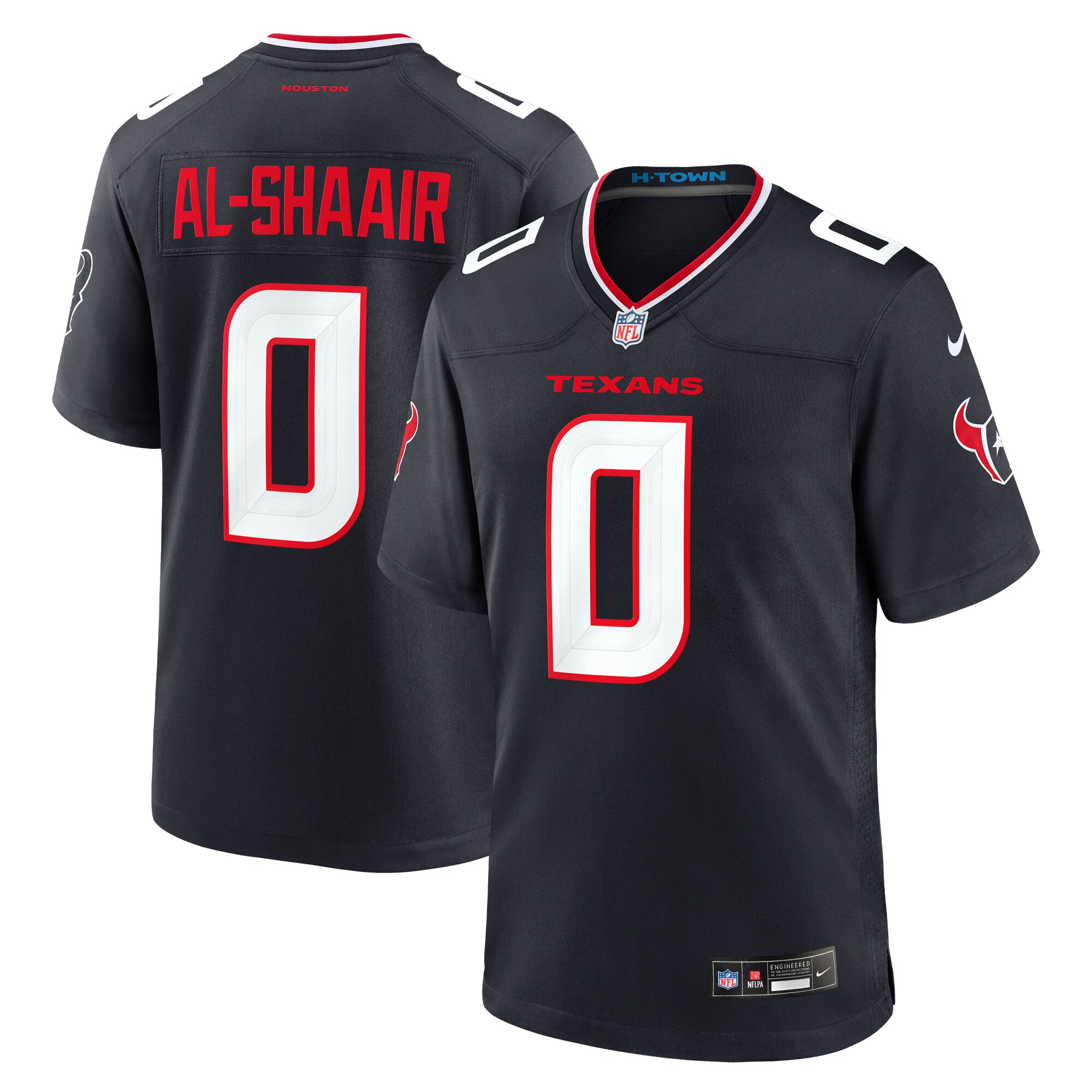 Houston Texans Azeez Al-Shaair Navy Team Game NFL Jersey Men's