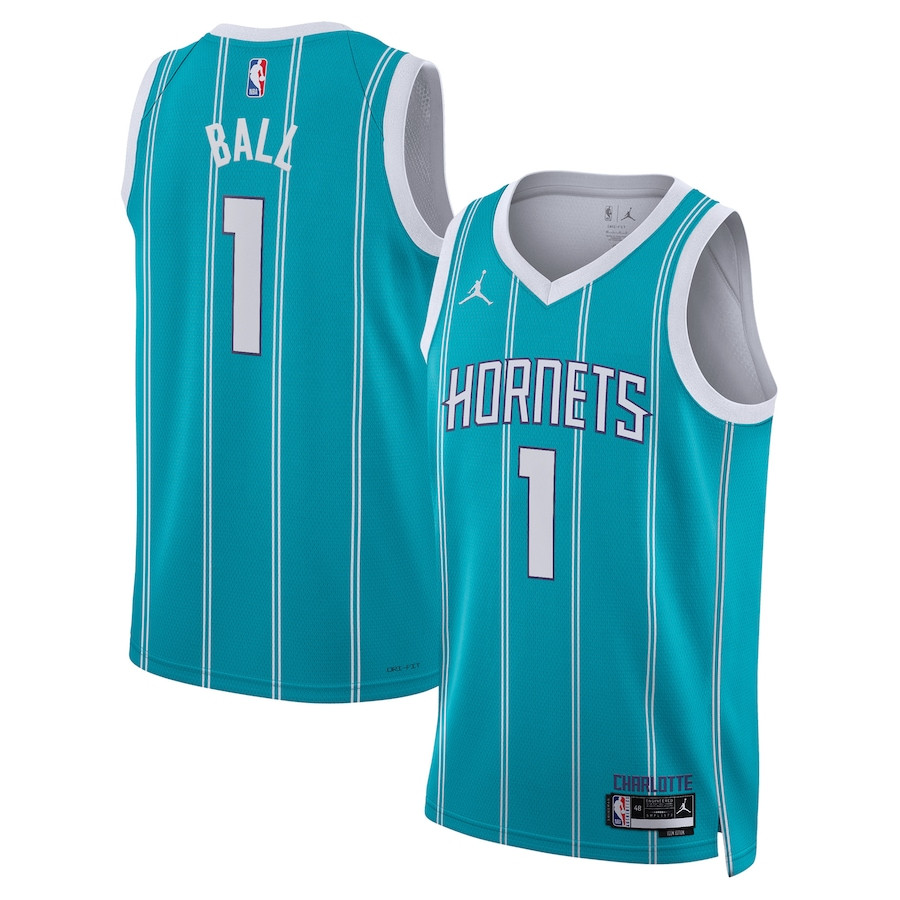 LaMelo Ball 1 Charlotte Hornets Unisex Swingman Icon Edition Teal NBA Jersey Unisex