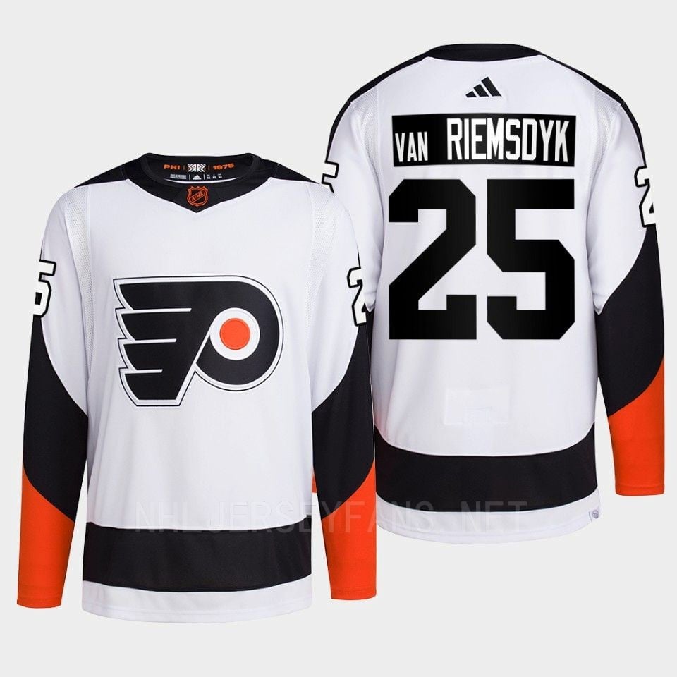 Philadelphia Flyers 2022 Reverse Retro 2.0 James Van Riemsdyk 25 White Primegreen NHL Jersey Men's