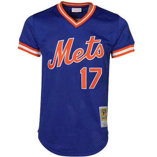 New York Mets Keith Hernandez Mitchell Ness Royal Cooperstown Mesh Batting Practice MLB Jersey Men's