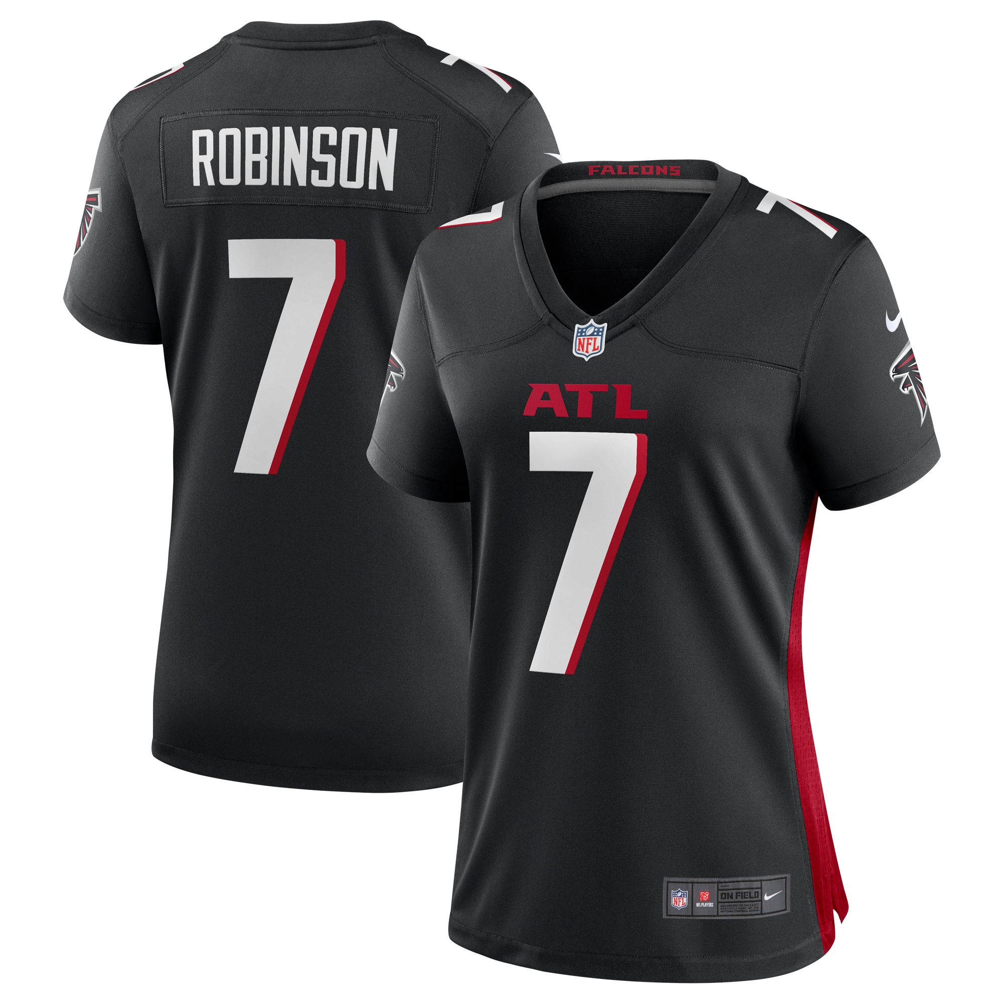 Atlanta Falcons Bijan Robinson Black Player NFL Jersey Women's