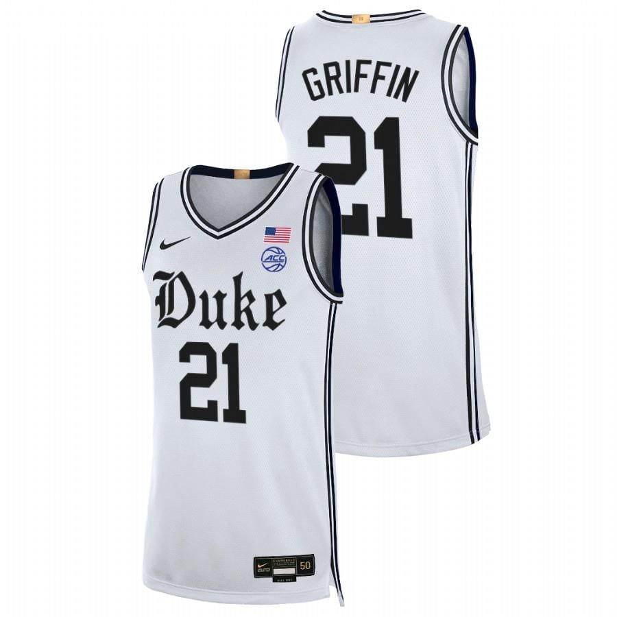 AJ Griffin 2 White Duke Blue Devils 2023 Limited The Brotherhood NCAA Jersey Men's