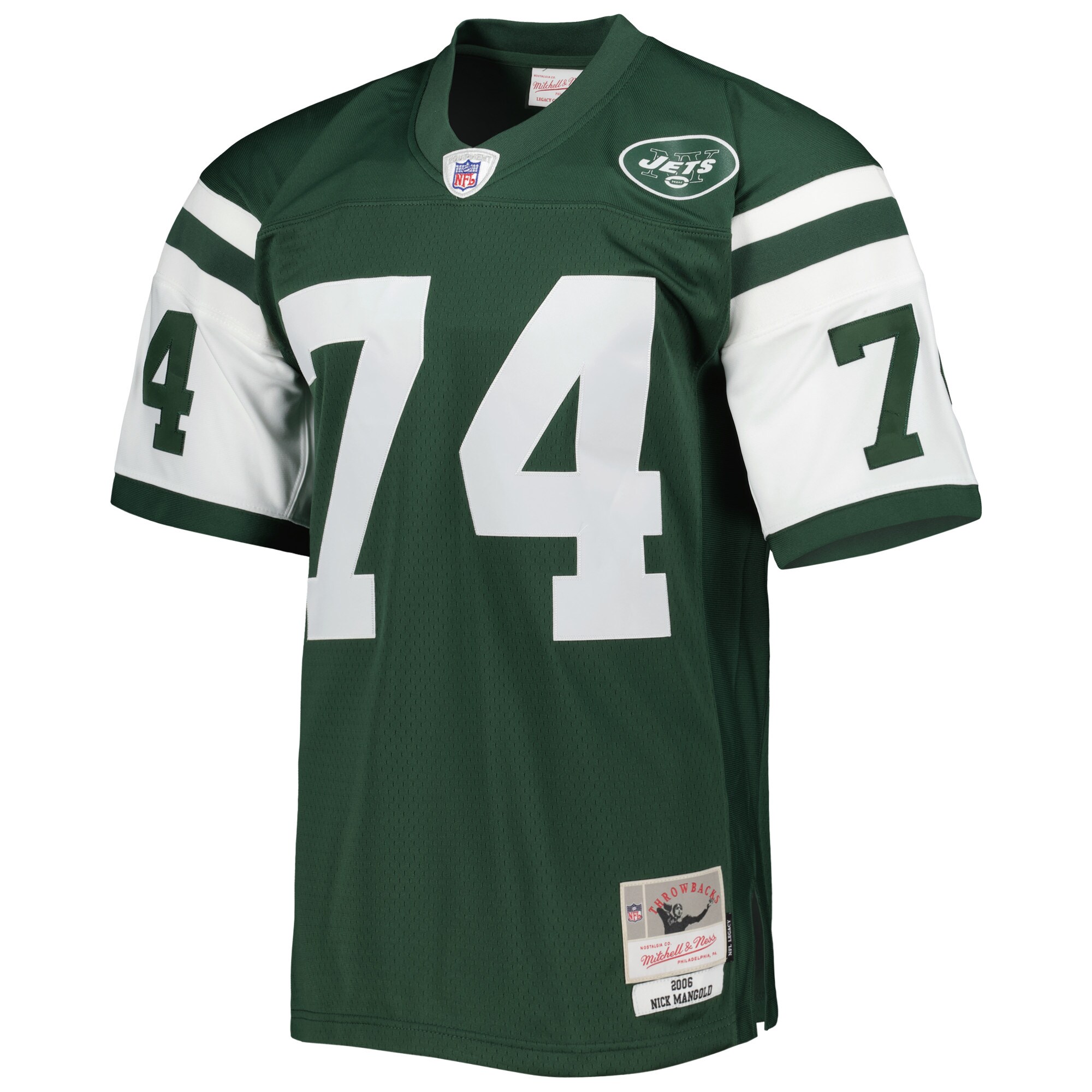 New York Jets Nick Mangold Mitchell Ness Green Legacy NFL Jersey Men's