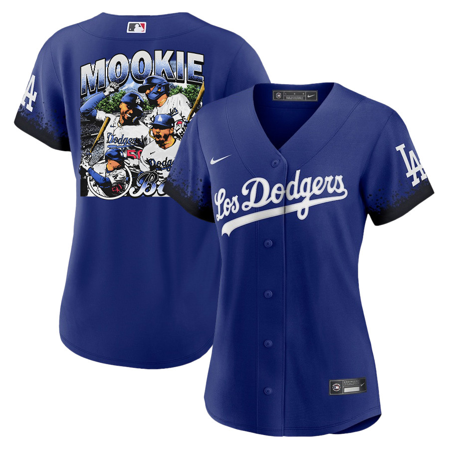 Mookie Betts 50 Los Angeles Dodgers Stadium 2023 City Connect Player Royal MLB Jersey Women's