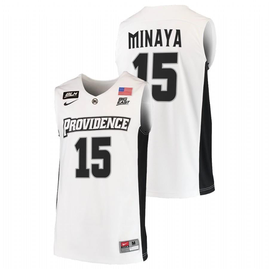 Providence Friars Justin Minaya 15 202 White College BLM NCAA Jersey Men's