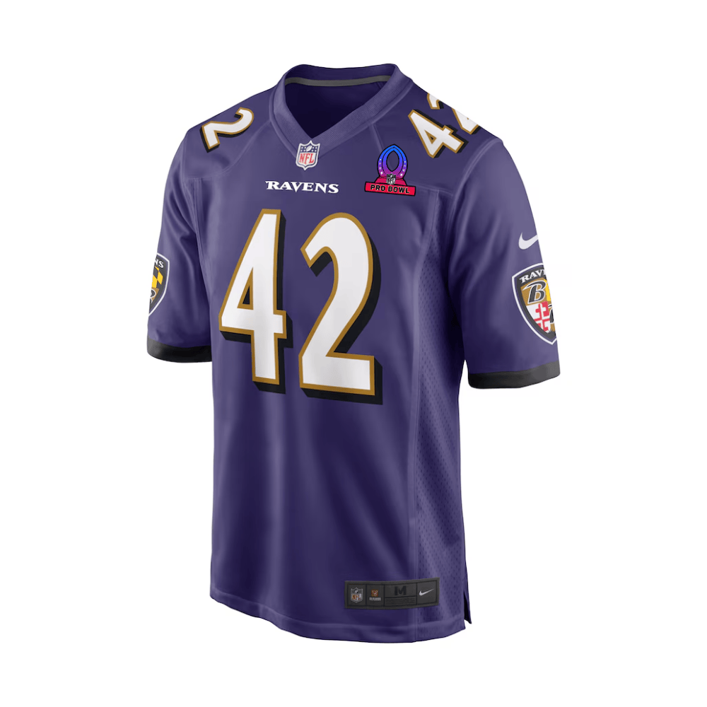 Patrick Ricard 42 Baltimore Ravens 2025 Pro Bowl Patch Game Purple NFL Jersey Men's