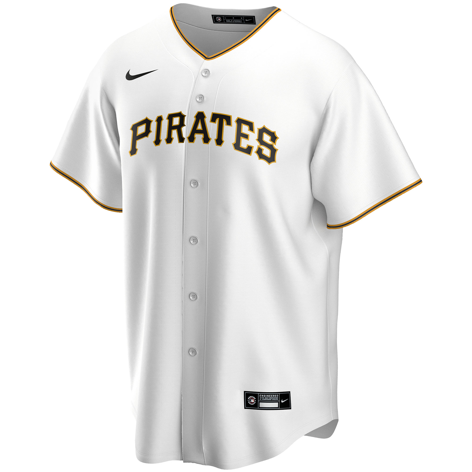 Pittsburgh Pirates White Home Custom MLB Jersey Men's