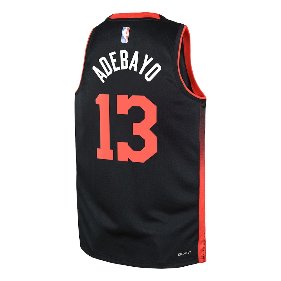 Bam Adebayo 13 Miami Heat 2023/24 City Edition Swingma Black NBA Jersey Youth