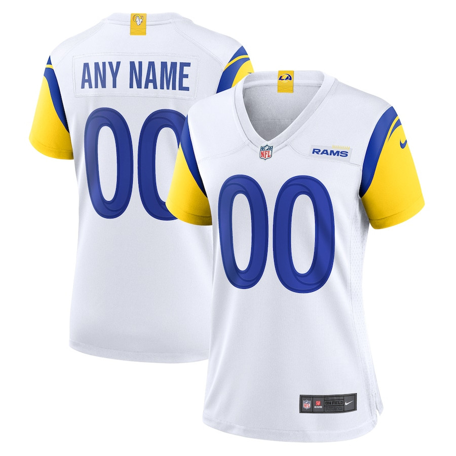 Los Angeles Rams Alternate Custom White NFL Jersey Women's