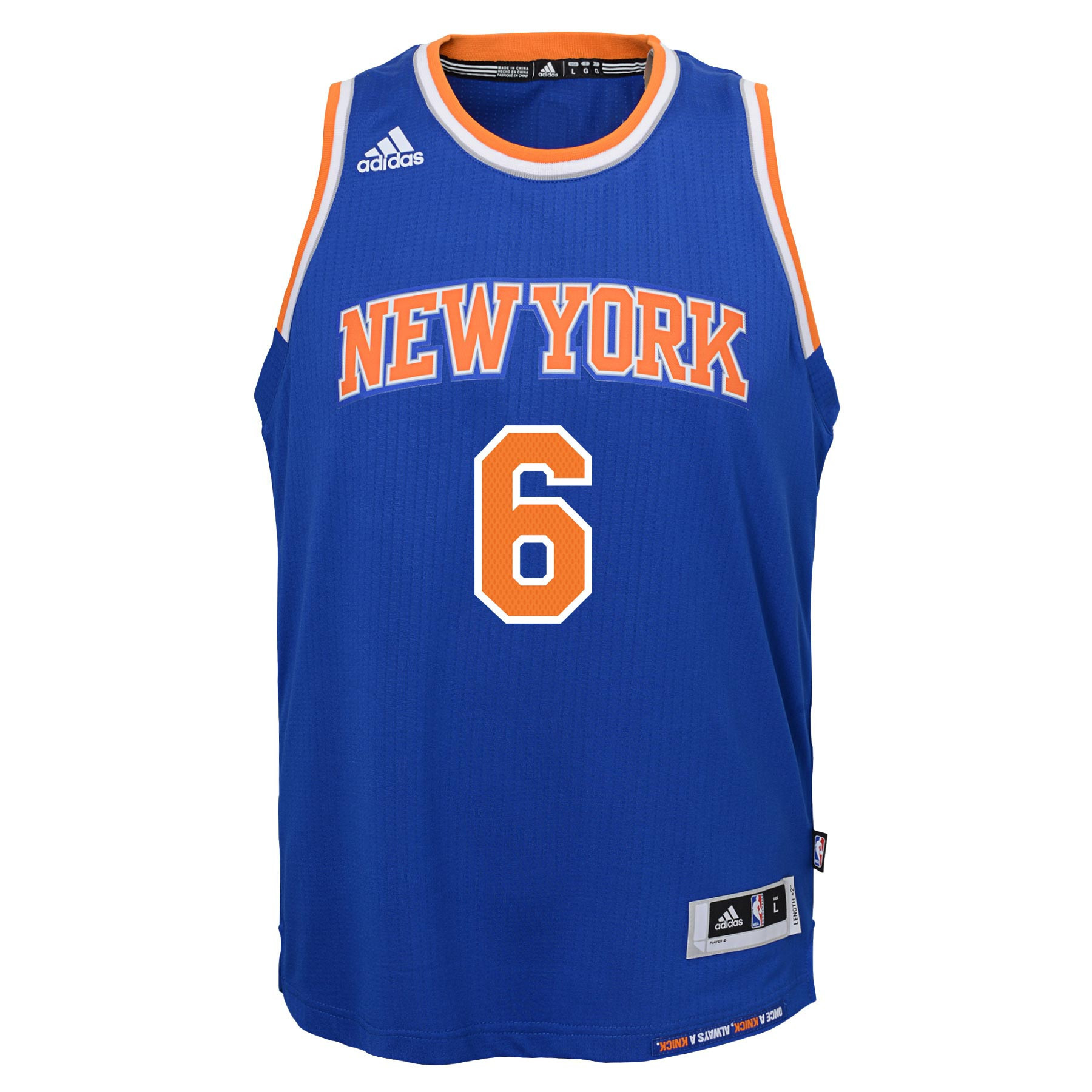 Kristaps Porzingis New York Knicks Road 2014-2015 Swingman Blue NBA Jersey Youth