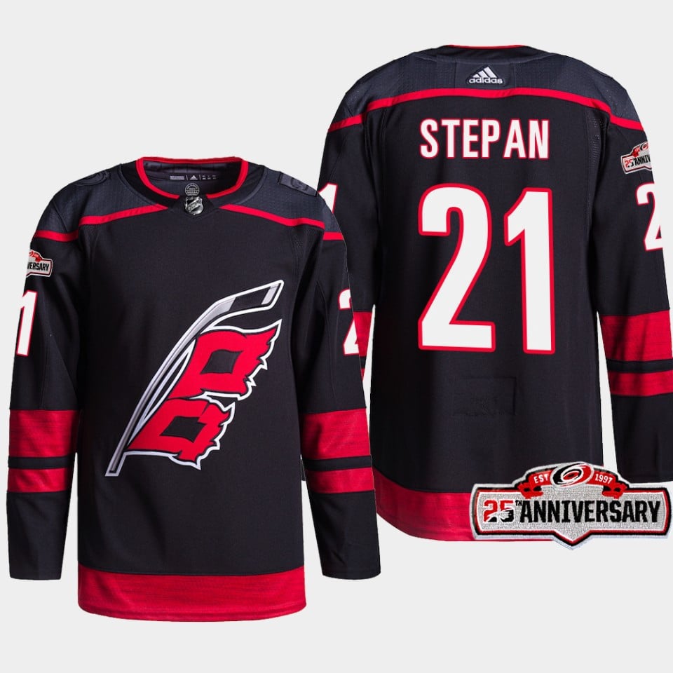 Derek Stepan 21 Carolina Hurricanes Black Alternate NHL Jersey Men's